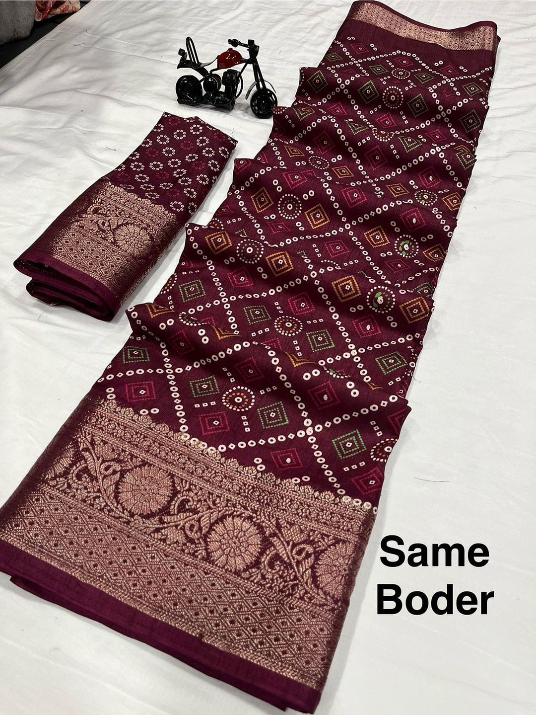 Ruhabs Festive wear Premium Dola Silk saree with blouse piece