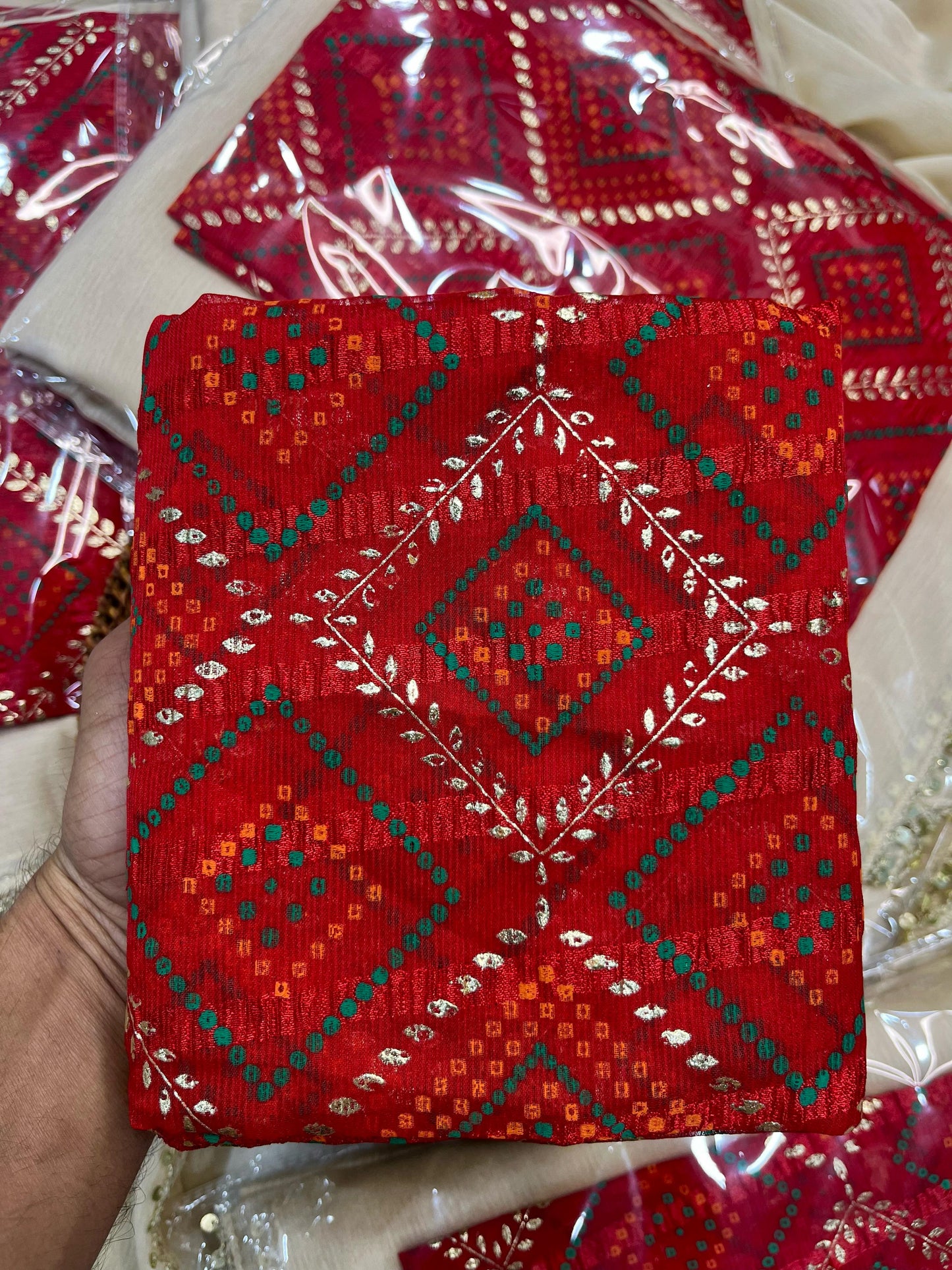 Ruhabs Beautiful Soft Chiffon Celebrity Inspired Saree with Designer Lace Border.